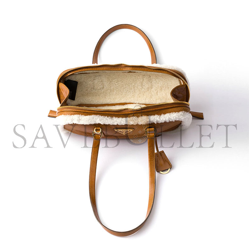 PRADA MEDIUM SHEARLING TWO-HANDLE BAG 1BB124 (27*12*6cm)